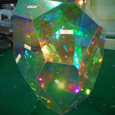 工厂定制亚克力7彩钻石挂件有机玻璃装饰商场橱窗3D立体陈列道具