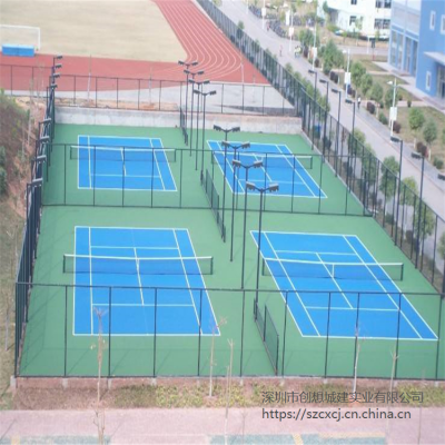 广东室外网球场施工 室外网球场地面施工 网球场施工程