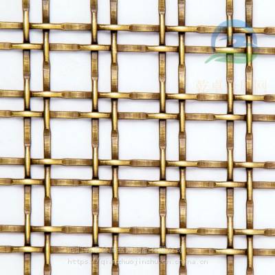 欧式楼梯装饰 六角网拉丝黄古铜屏风网格 中式隔断金属网