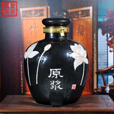 景德镇陶瓷泡酒坛子酿酒缸10斤-50斤装仿古酒瓶家用存密封厂家批发