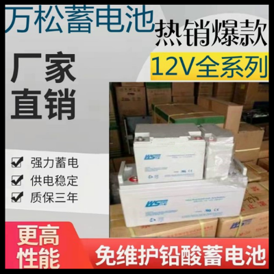 万松蓄电池SN55-12 12V5***H 照明电力设备火灾报警控制器EPS电源