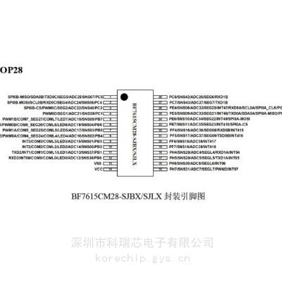 BYD比亚迪8位触摸三合一MCU BF7615CM28-SJBX SOP-28单片机