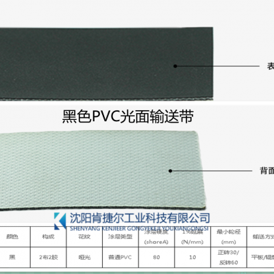 沈阳轻型输送带厂家-黑色PVC轻型输送带 安检机传送 物流输送带