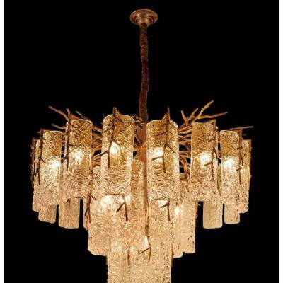 樊灯G20艺术后现代吊灯全铜轻奢简约北欧客厅餐厅树枝水晶灯具
