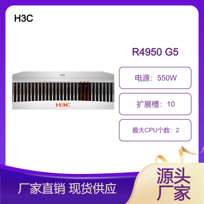 H3C R4950 G5 2U双路高性能机架服务器 互联网数据中心 运营商