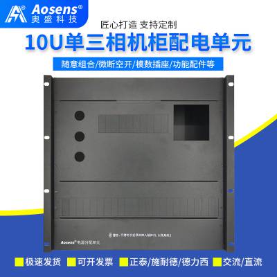 奥盛19英寸标准机柜机架式 单三相智能箱220V 380V电表 AS-10U