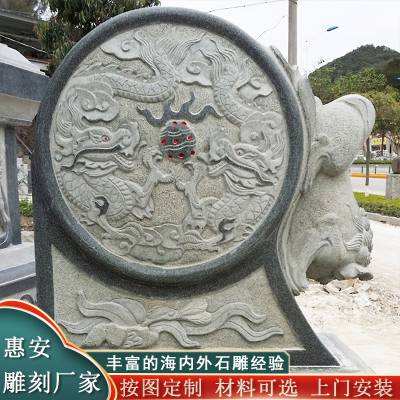 石雕抱鼓石源头厂家 大额石业雕刻寺庙门口青石门墩 欢迎议价