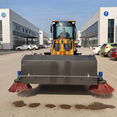 市政道路装载机扫路机 煤场煤粉收纳用铲车扫地机