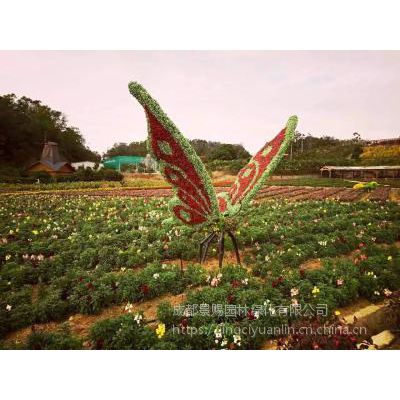 大件绿雕制作设计 仿真的雕塑 绿色植物 真假植物做的造型 成都生产