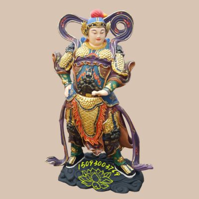 玻璃钢韦驮菩萨佛像 寺庙护法佛像图片 古佛韦陀神像 伽蓝菩萨关公雕像 手工树脂神像批发