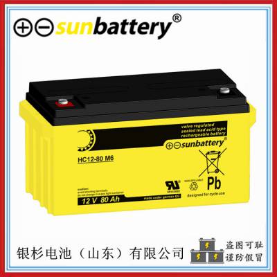 原装sunbattery蓄电池HC12-80 M6电动高尔夫球车12V-80AH铅酸电池