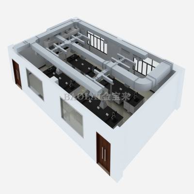 化学实验室排风系统 化验通风橱 实验室通风管