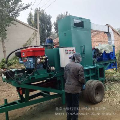 玉米芯液压打包机 三缸黄储打包套袋机 牧草稻草打包装袋机
