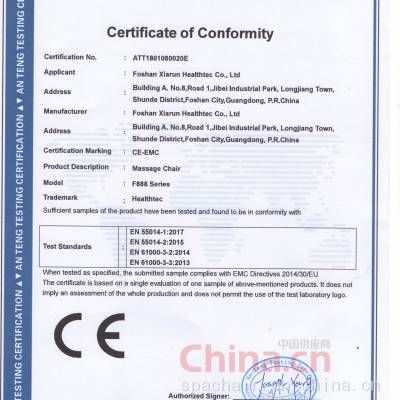 Certificate of Conformity