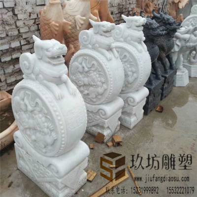 古建石雕抱鼓石 仿古石雕门墩 石雕门墩抱鼓石