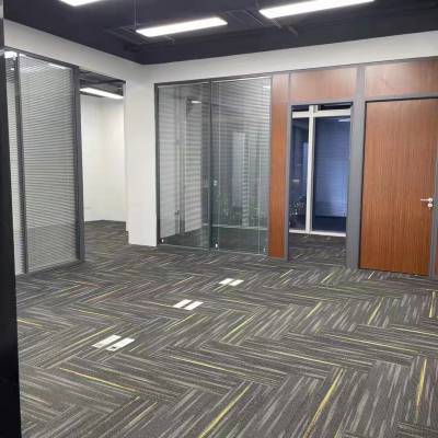 pvc底圈绒办公地毯 ***写字楼方块地毯包安装