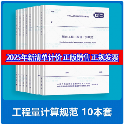 2025工程量清单计价规范新版GB/T50500-2024年清单计价标准全10本