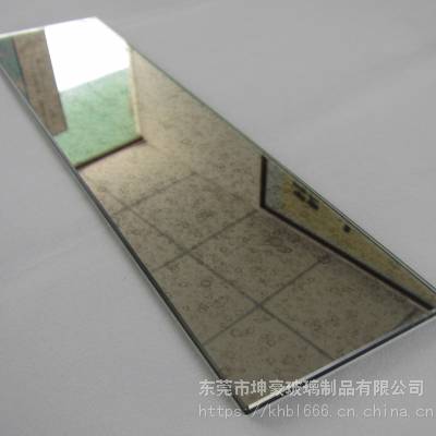 玻璃装饰工厂定制加工5/6mm防护镜墙面装饰玻璃仿古镜隔断可按图开孔开缺
