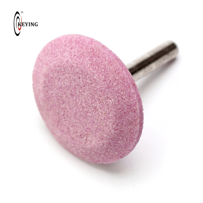 科盈 陶瓷磨头 碟形打磨头 6mm柄氧化铝 抛光金属木材塑料打磨