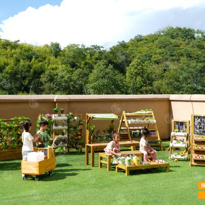 向天歌种植区丨幼儿园户外种植区材料丨种植架种植模块洒水壶园艺铲子根系观察箱丨义乌向天歌玩具