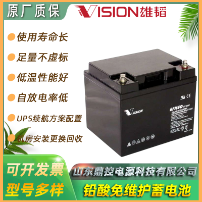 雄韬VISION威神6FM55D-X 长 寿命铅酸蓄电池12V55AH消防监控直流屏