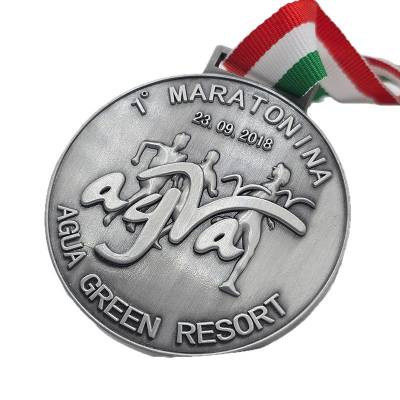 古银色奖牌定制 耐磨不掉色 金属赛事奖章 诚泰