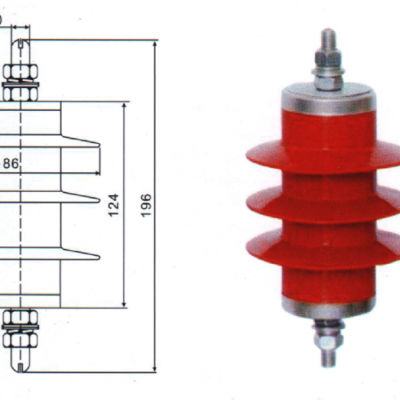 金属氧化物避雷器 型号:HY5WS-7.6/30/6KVAC/15KVAC 库号：M351104