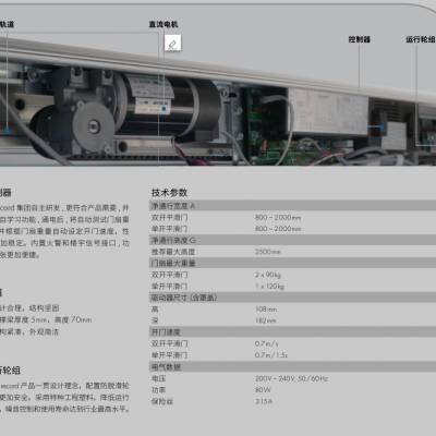 Record瑞可达自动门X4瑞可达感应门20-108机组大量供应