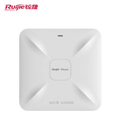 锐捷（Ruijie）千兆WiFi6无线AP吸顶 RG-RAP2261(G) 双频3000M 160M频宽 2.5G网口 高速穿墙企业级无线接入点