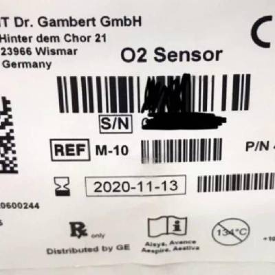 Drager Gambert GmbH O2 Sensor M-10 MAX10 氧气传感器