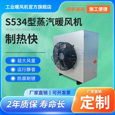 S534型蒸汽热水暖风机 垂直安装 快速制热 热量40KW 低噪声