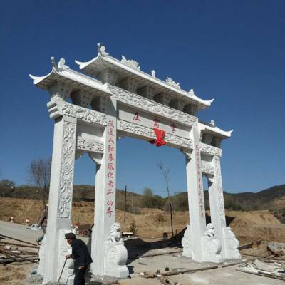 石雕牌楼价格 过街牌坊 村庄牌坊