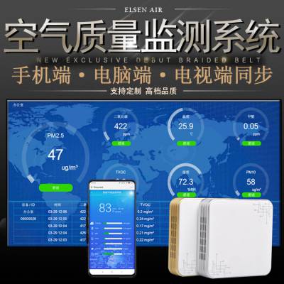 可定制空气检测系统电视电脑手机显示家用会所空气质量环境检测仪
