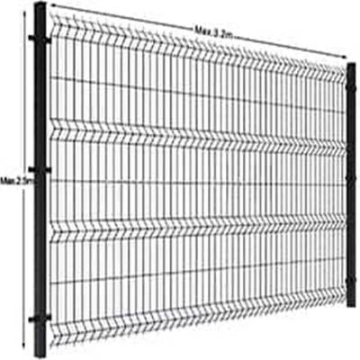 三折弯焊接网隔离栅 桃型柱机场护栏 车间铁丝网围栏