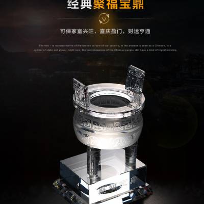 焕环祥定制定做水晶摆件工艺鼎合作愉快桌面饰品笔筒批发