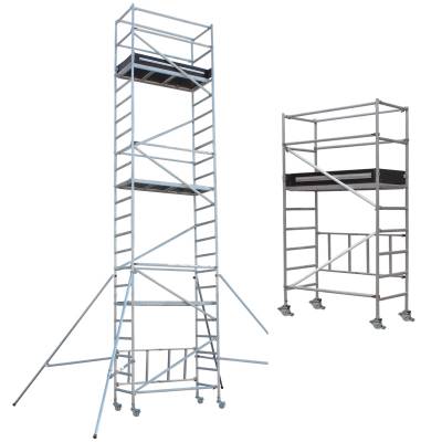 金锚牌铝合金脚手架AOB15-6 三层工程建筑梯子移动式脚手架