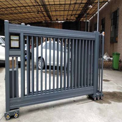 定远车牌识别系统设备不锈钢伸缩门的订购suaizan帅展别墅伸缩门