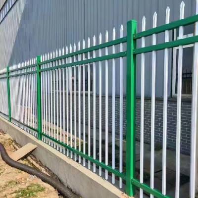 宇润金属 小区围墙栏杆 带尖锌钢围栏 街道绿化铁艺护栏