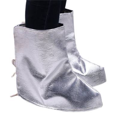 识坚高温作业1000度隔热护脚鞋罩消防救援铝箔脚罩防火隔热鞋套