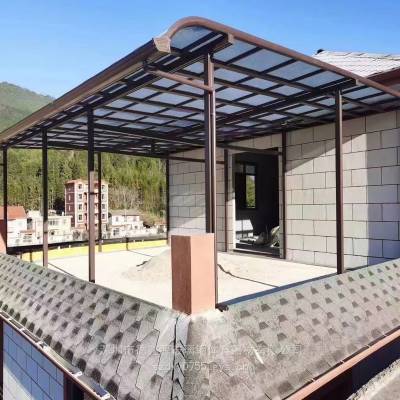 阳光板遮阳棚耐力板PC板雨棚庭院铝合金停车棚阳台棚