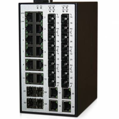 12口全千PoE+ 网管型导轨式工业级以太网交换机-MX12GMP系列