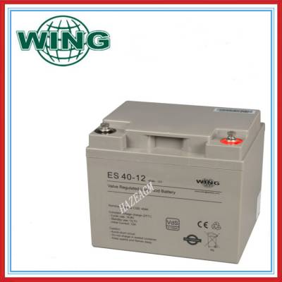 德国WING蓄电池ES40-12 密封阀控式 12V40AH UPS配套电源 AGM免维护