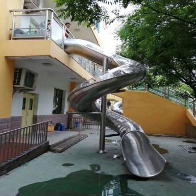 广西桂林定制儿童不锈钢双滑滑梯商场乐园配套游乐设备