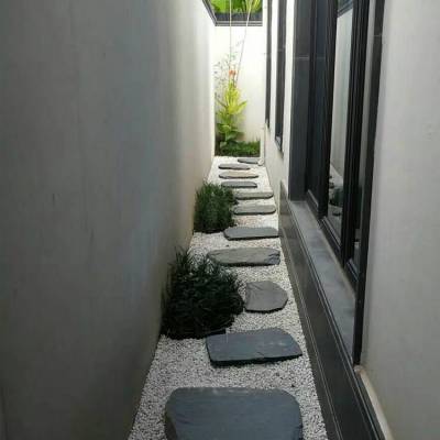 邵阳市无形状汀步石 酒店室内装饰脚踏石配白石子