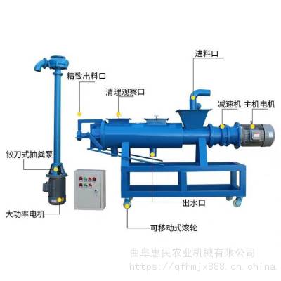 惠民 鸡粪牛粪鸭粪挤干机 农场养殖粪便处理设备 酿酒厂酒糟脱水机