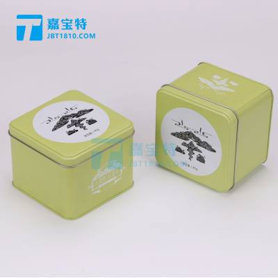 云雾茶包装铁盒50克绿茶方形铁罐玫瑰茶礼盒