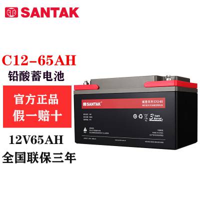 山特（SANTAK）C12-65 山特UPS电源电池免维护铅酸蓄电池 12 V6***H