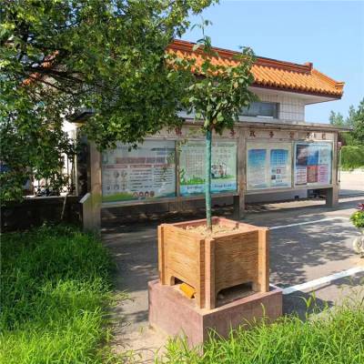 伟宏景观水泥仿木花箱 市政建设道路花池 园林钢筋混凝土防腐树围