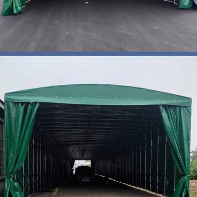 桂林大型推拉雨棚电动棚伸缩遮阳棚停车棚帐篷防雨移动蓬活动收缩