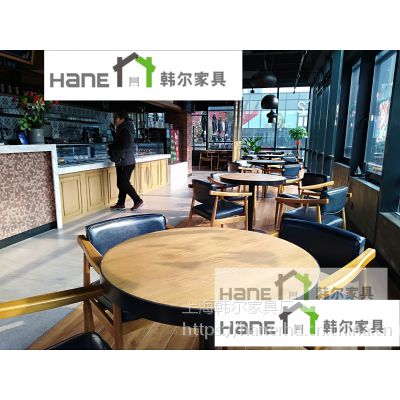 供应南京西餐厅桌椅订制 实木桌椅工厂 韩尔LOFT品牌